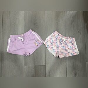 Btween Purple and Floral Kids' Shorts Set